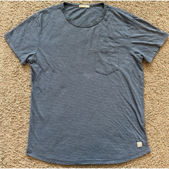 Marine Layer Other - Marine Layer Mens Pocket Tee Blue White Stripe Short Sleeve Size Small